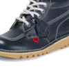Kick Hi Core Navy in pelle unisex per adulti Kick Hi Core Navy in pelle unisex per adulti