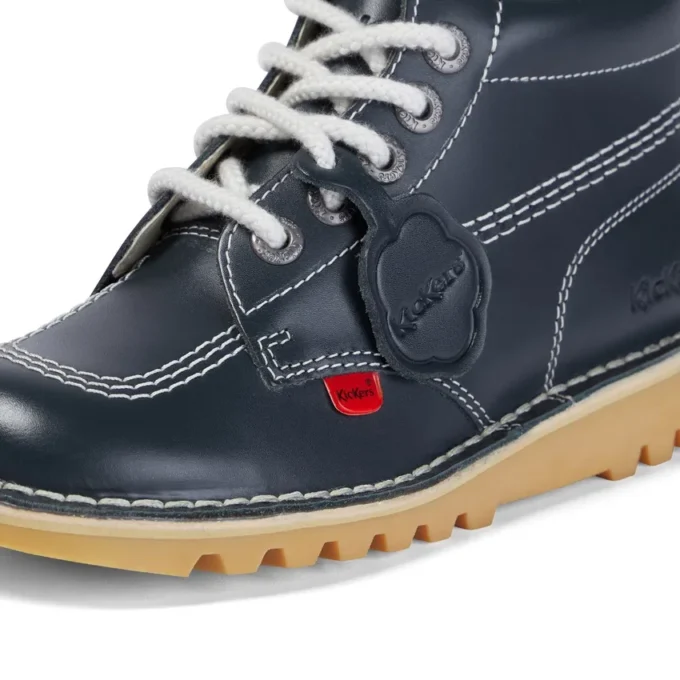 Kick Hi Core Navy in pelle unisex per adulti Kick Hi Core Navy in pelle unisex per adulti