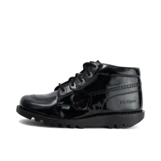Kick Hi da donna in pelle alternativa verniciata nera