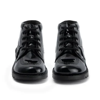 Kick Hi da donna in pelle alternativa verniciata nera