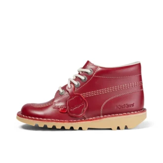 Kick Hi Donna in pelle rossa