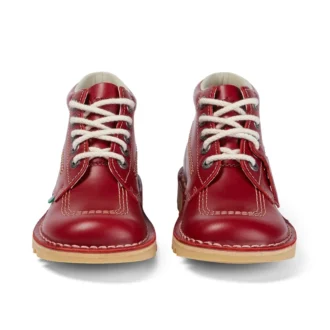 Kick Hi Donna in pelle rossa