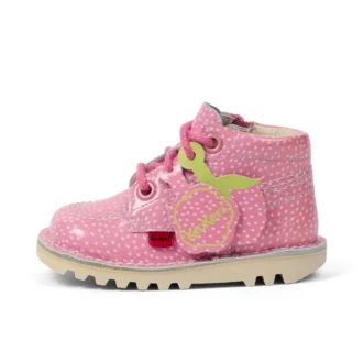 Kick Hi Fruit in vernice rosa unisex per neonati