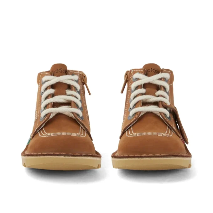 Kick Hi Hi Zip in nabuk per bambini, unisex, color cuoio Kick Hi Hi Zip in nabuk per bambini, unisex, color cuoio