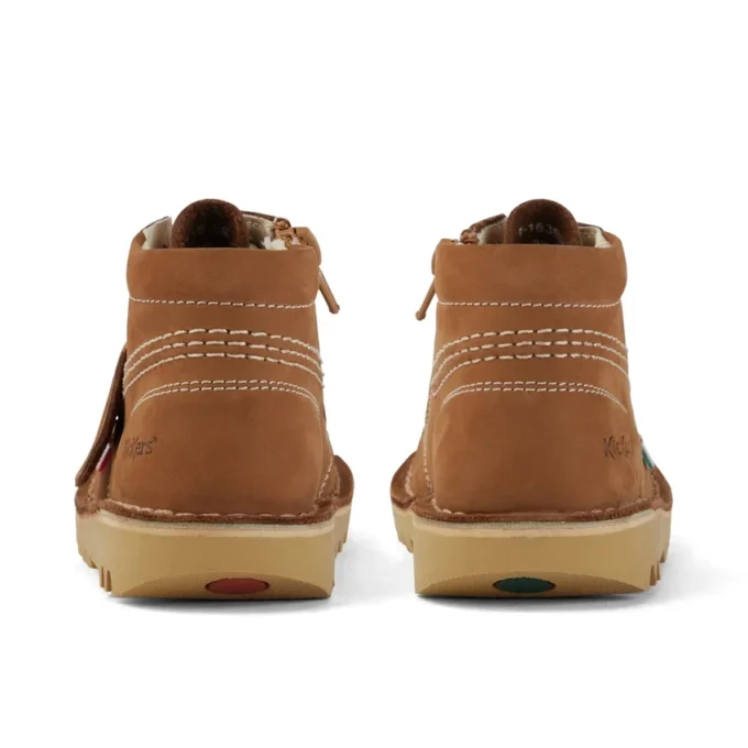 Kick Hi Hi Zip in nabuk per bambini, unisex, color cuoio Kick Hi Hi Zip in nabuk per bambini, unisex, color cuoio