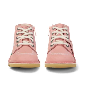 Kick Hi Hi Zip in nabuk rosa chiaro unisex per neonati