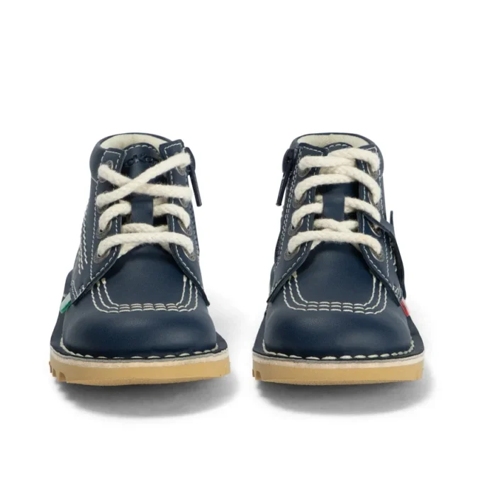 Kick Hi Hi Zip in pelle alternativa blu navy unisex per neonati Kick Hi Hi Zip in pelle alternativa blu navy unisex per neonati
