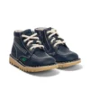 Kick Hi Hi Zip in pelle alternativa blu navy unisex per neonati Kick Hi Hi Zip in pelle alternativa blu navy unisex per neonati