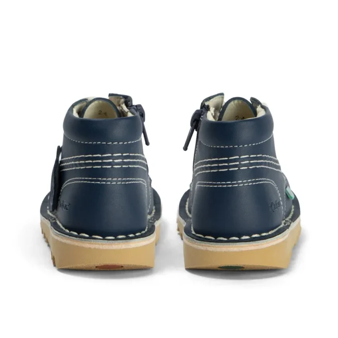 Kick Hi Hi Zip in pelle alternativa blu navy unisex per neonati Kick Hi Hi Zip in pelle alternativa blu navy unisex per neonati