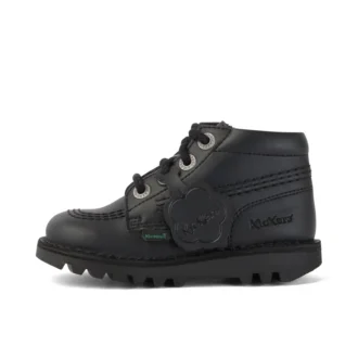 Kick Hi Hi Zip in pelle alternativa, unisex per neonati, nero