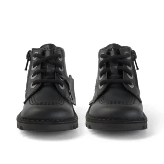 Kick Hi Hi Zip in pelle alternativa, unisex per neonati, nero