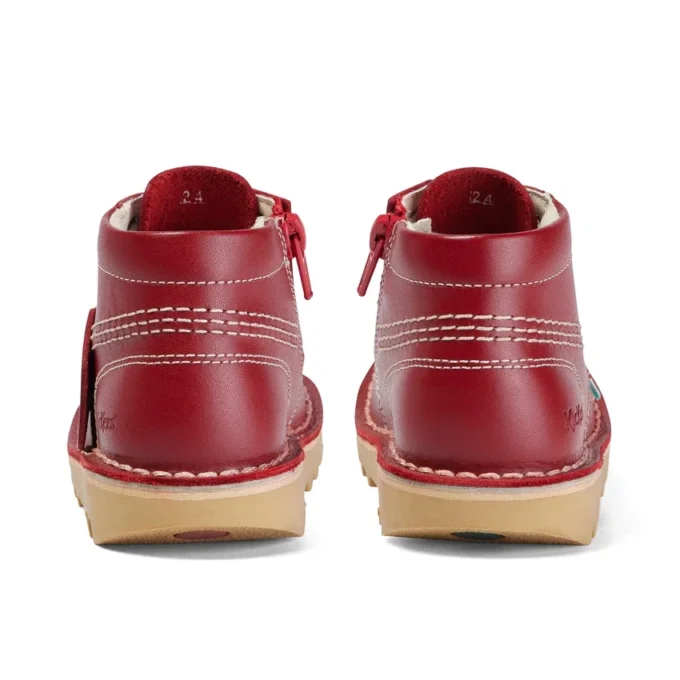Kick Hi Hi Zip in pelle per neonati unisex, rosso Kick Hi Hi Zip in pelle per neonati unisex, rosso