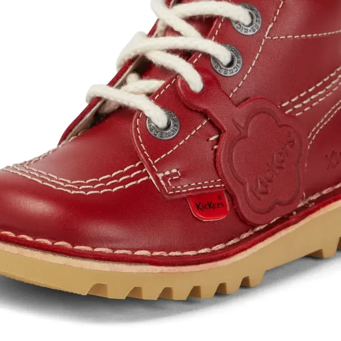 Kick Hi Hi Zip in pelle per neonati unisex, rosso Kick Hi Hi Zip in pelle per neonati unisex, rosso