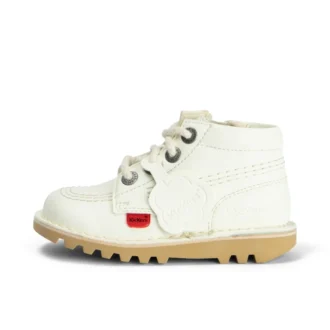 Kick Hi Hi Zip in similpelle per neonati unisex, bianco