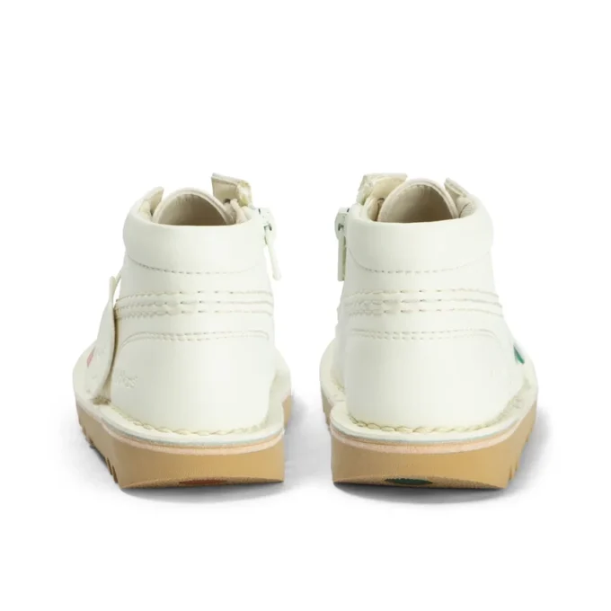 Kick Hi Hi Zip in similpelle per neonati unisex, bianco Kick Hi Hi Zip in similpelle per neonati unisex, bianco