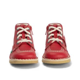 Kick Hi Hi Zip in similpelle per neonati unisex, rosso