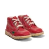 Kick Hi Hi Zip in similpelle per neonati unisex, rosso Kick Hi Hi Zip in similpelle per neonati unisex, rosso