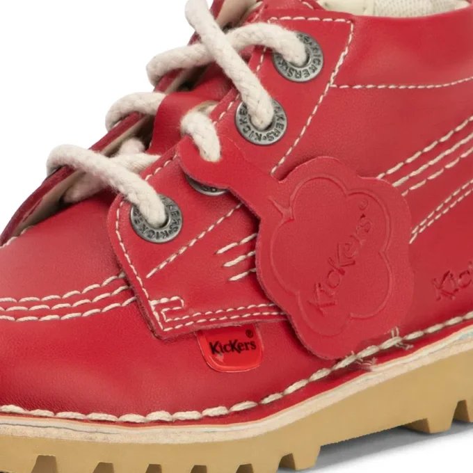 Kick Hi Hi Zip in similpelle per neonati unisex, rosso Kick Hi Hi Zip in similpelle per neonati unisex, rosso