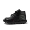 Kick Hi imbottite in pelle nera per bambini Kick Hi imbottite in pelle nera per bambini