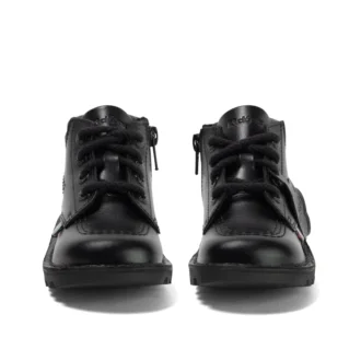 Kick Hi imbottite in pelle nera per bambini