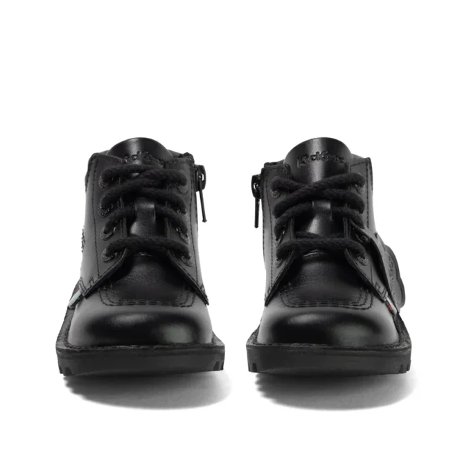 Kick Hi imbottite in pelle nera per bambini Kick Hi imbottite in pelle nera per bambini