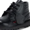 Kick Hi imbottite in pelle nera per bambini Kick Hi imbottite in pelle nera per bambini