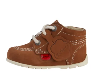 Kick Hi in pelle marrone chiaro per neonati