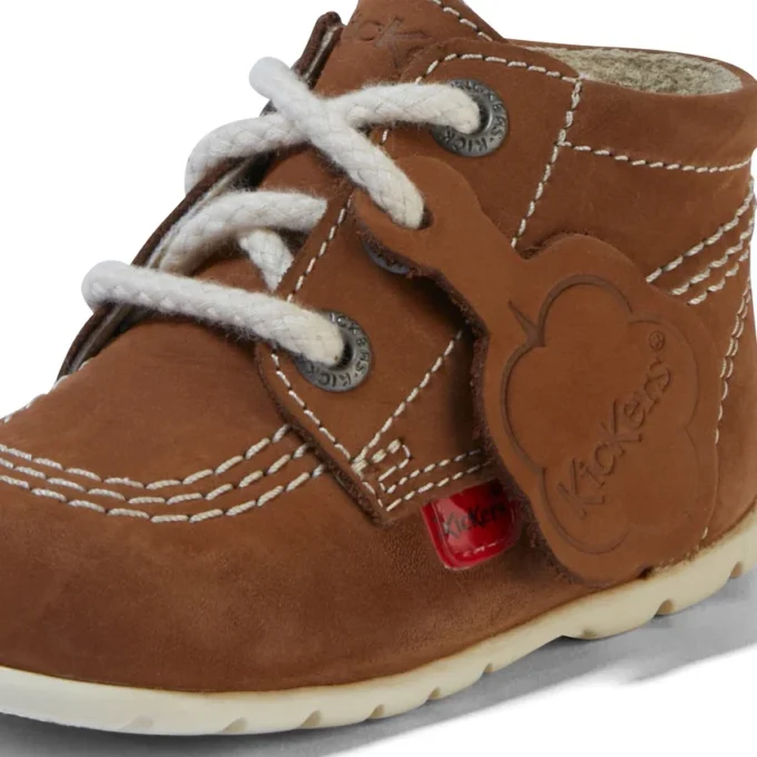 Kick Hi in pelle marrone chiaro per neonati Kick Hi in pelle marrone chiaro per neonati
