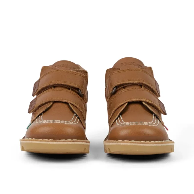Kick Hi Roll in pelle marrone chiaro, unisex per neonati Kick Hi Roll in pelle marrone chiaro, unisex per neonati