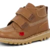 Kick Hi Roll in pelle marrone chiaro, unisex per neonati Kick Hi Roll in pelle marrone chiaro, unisex per neonati