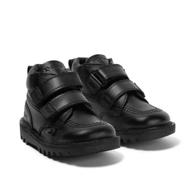 Kick Hi Roll in pelle nera per bambini Kick Hi Roll in pelle nera per bambini