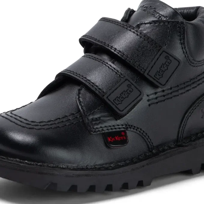 Kick Hi Roll in pelle nera per bambini Kick Hi Roll in pelle nera per bambini