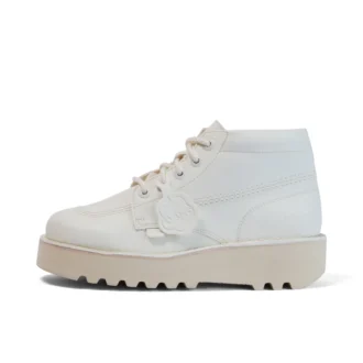 Kick Hi Stack in similpelle per adulti unisex, bianco