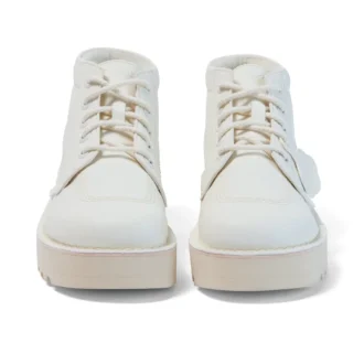 Kick Hi Stack in similpelle per adulti unisex, bianco