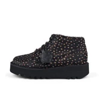 Kick Hi Stack Spot in pelle nera unisex per adulti
