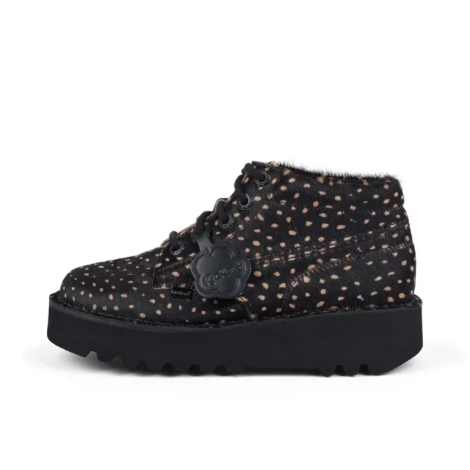 Kick Hi Stack Spot in pelle nera unisex per adulti Kick Hi Stack Spot in pelle nera unisex per adulti
