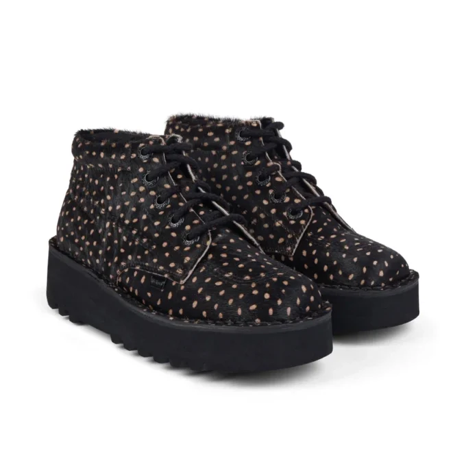 Kick Hi Stack Spot in pelle nera unisex per adulti Kick Hi Stack Spot in pelle nera unisex per adulti