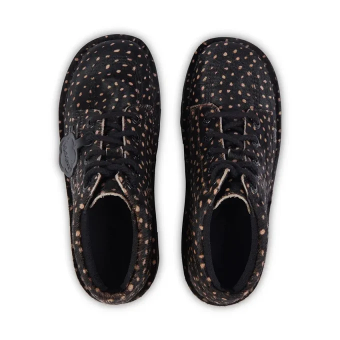 Kick Hi Stack Spot in pelle nera unisex per adulti Kick Hi Stack Spot in pelle nera unisex per adulti