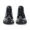 Kick Hi Unisex Giovani in pelle verniciata nera