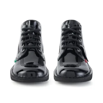Kick Hi Unisex Giovani in pelle verniciata nera Kick Hi Unisex Giovani in pelle verniciata nera