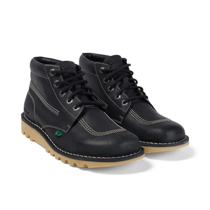 Kick Hi unisex per adulti, nero/bianco