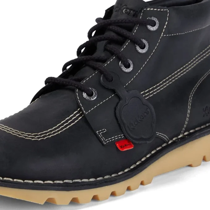 Kick Hi unisex per adulti, nero/bianco