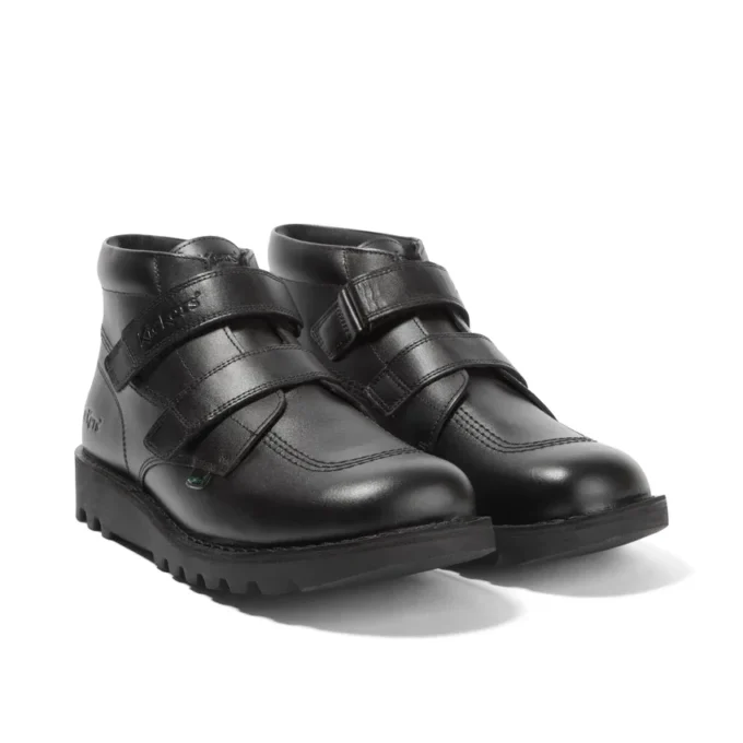 Kick Hi Vel in pelle nera unisex per ragazzi Kick Hi Vel in pelle nera unisex per ragazzi