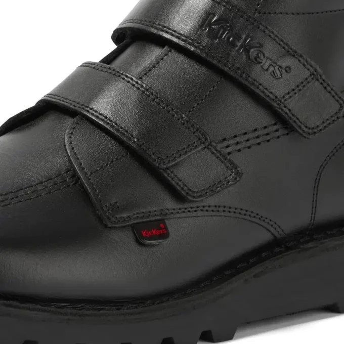 Kick Hi Vel in pelle nera unisex per ragazzi Kick Hi Vel in pelle nera unisex per ragazzi
