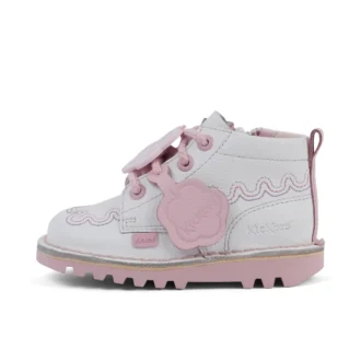 Kick Hi Wave in pelle bianca per bambine