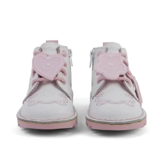 Kick Hi Wave in pelle bianca per bambine