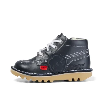 Kick Hi Zip in pelle blu navy unisex per neonati