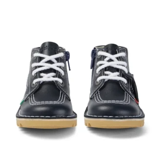 Kick Hi Zip in pelle blu navy unisex per neonati