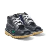 Kick Hi Zip in pelle blu navy unisex per neonati Kick Hi Zip in pelle blu navy unisex per neonati