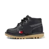 Kick Hi Zip in pelle per neonati unisex Nero/Bianco Kick Hi Zip in pelle per neonati unisex Nero/Bianco